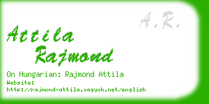 attila rajmond business card